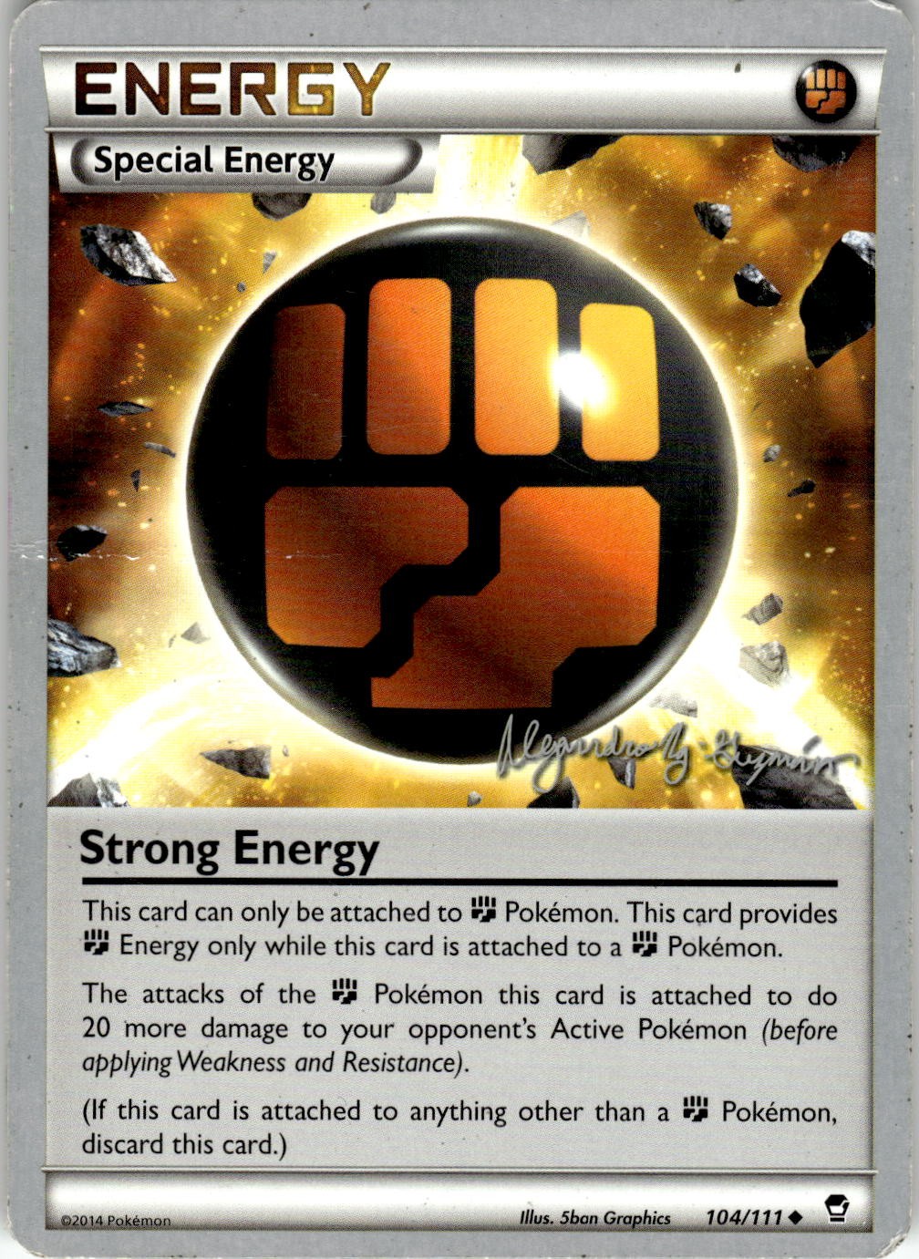 Strong Energy 104/111 Uncommon Furious Fists Pokemon Near Mint