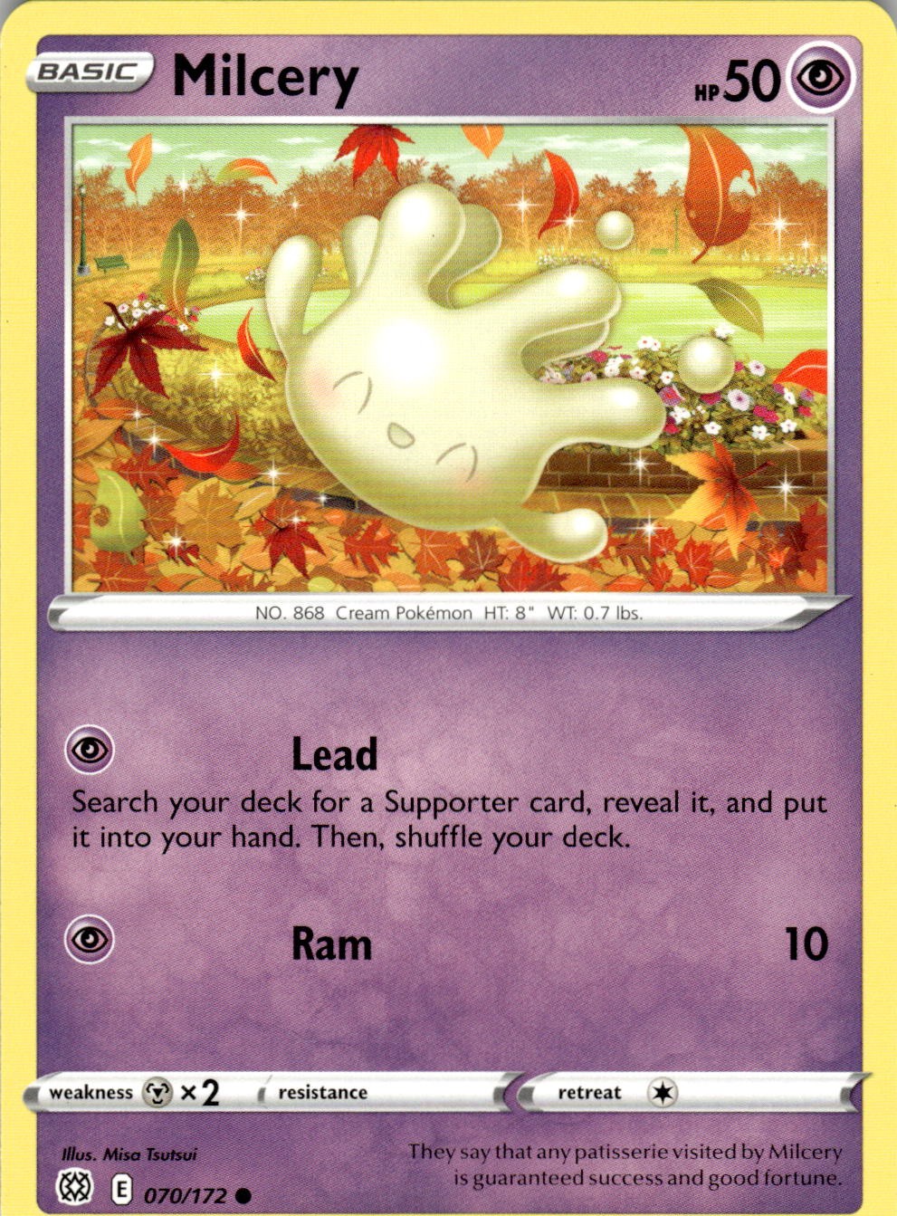 Milcery 070/172 Common Brilliant Stars Pokemon Near Mint