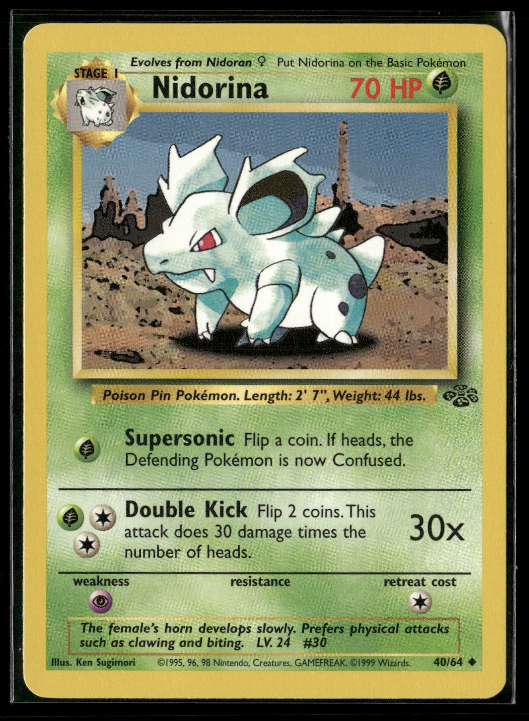 Nidorina Unlimited Uncommon Jungle 40/64 NM
