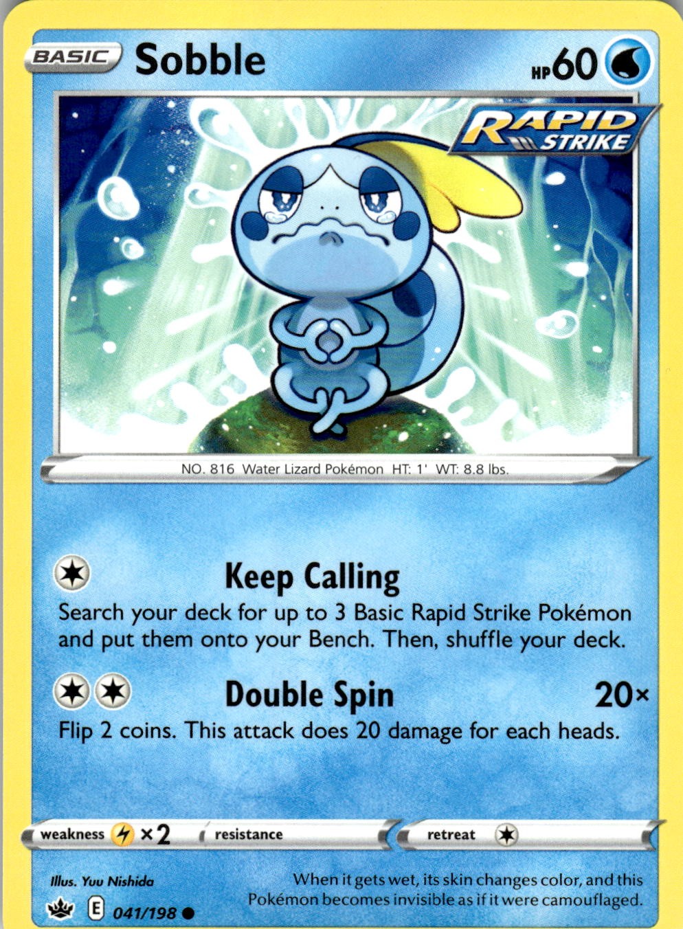 Sobble 041/198 Common Chilling Reign Pokemon Near Mint