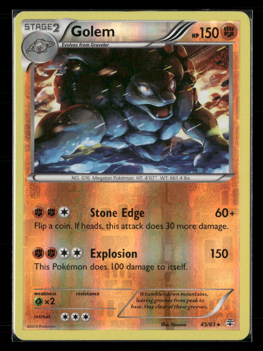 Golem Reverse Holo Holo Rare Generations 45/83 NM