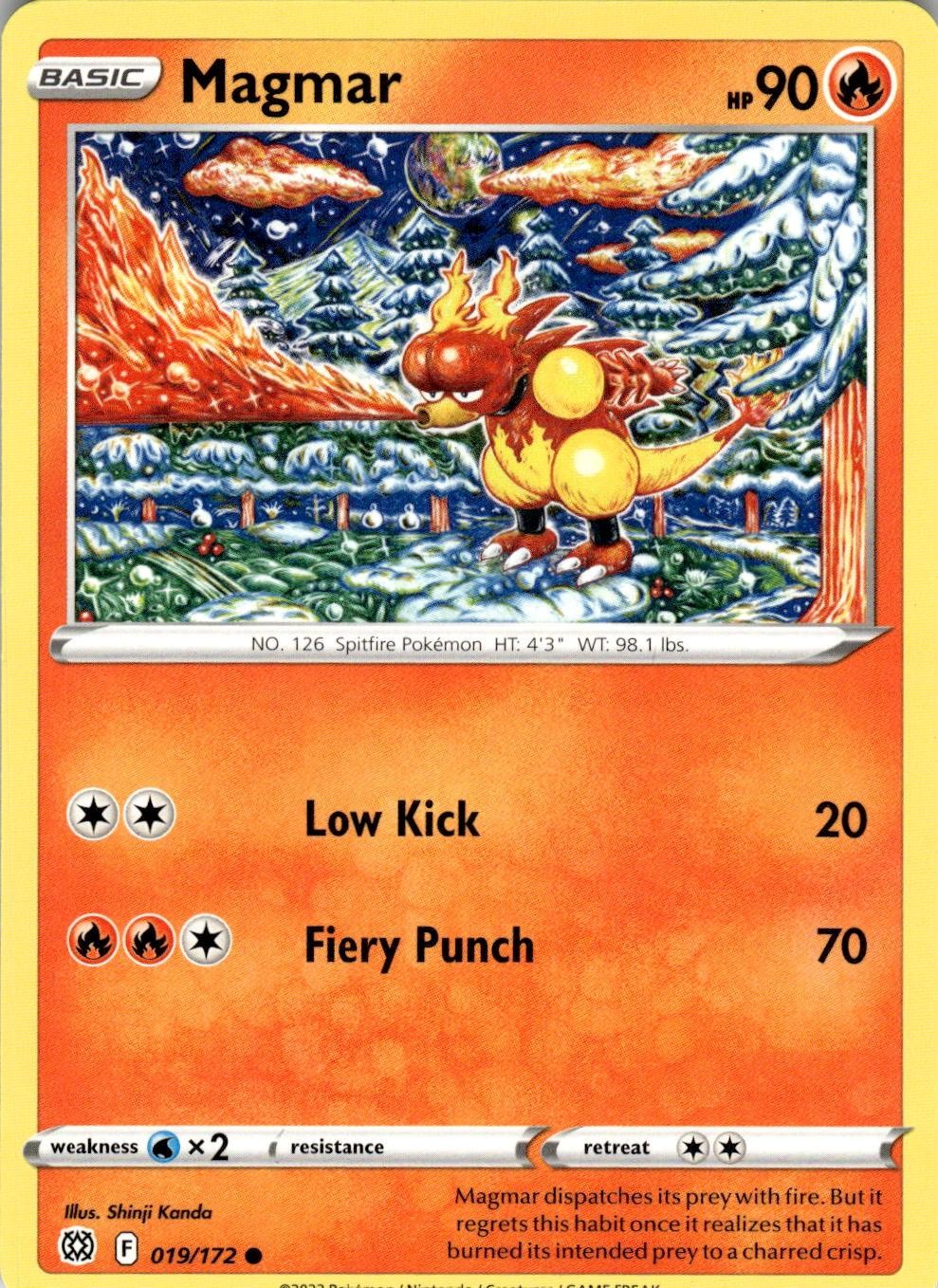 Magmar 019/172 Common Brilliant Stars Pokemon Near Mint