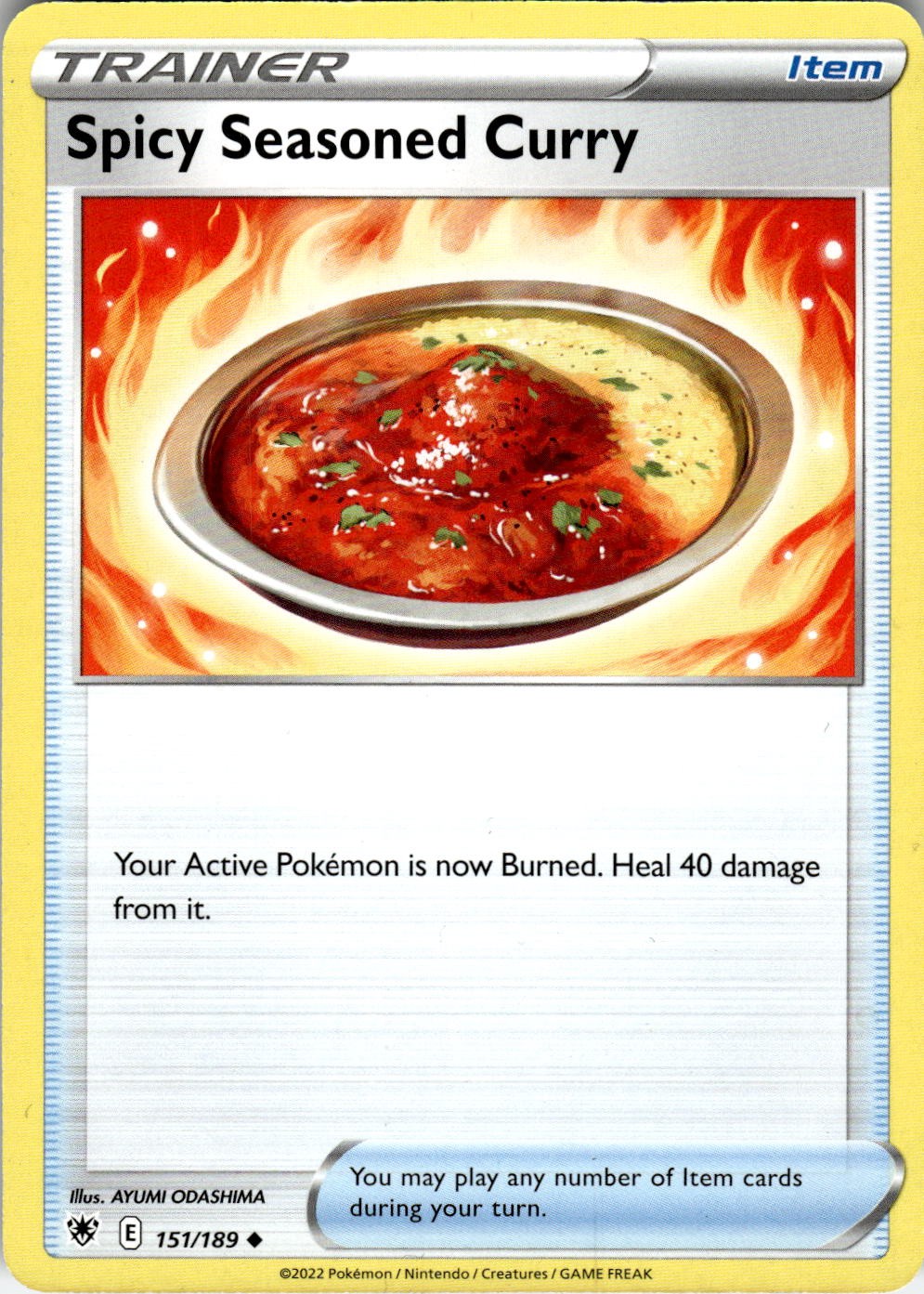 Spicy Seasoned Curry 151/189 Uncommon Astral Radiance Pokemon Near Mint