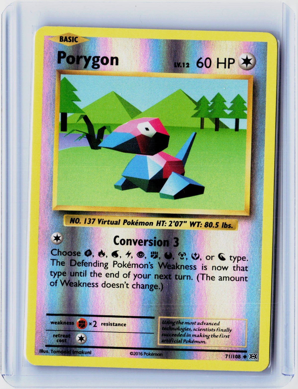Porygon Reverse Holo Uncommon XY - Evolutions 71/108 NM