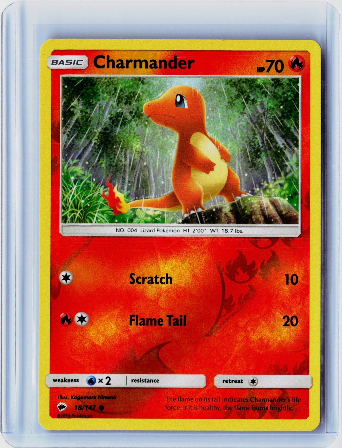 Charmander Reverse Holo Common SM - Burning Shadows 18/147 NM