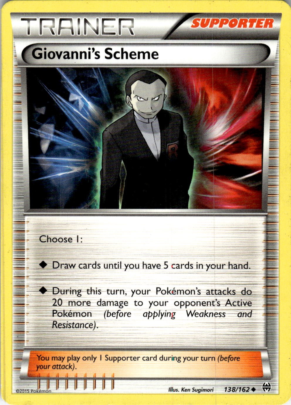 2015 POKEMON GIOVANNI'S SCHEME 138/162 UNCOMMON BREAKTHROUGH NEAR MINT
