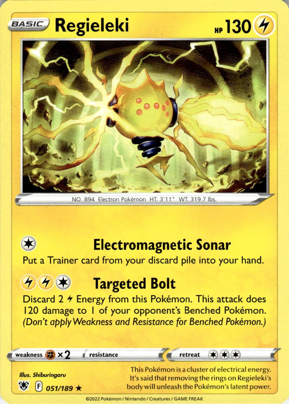 Regieleki 051/189 Rare Astral Radiance Pokemon Near Mint