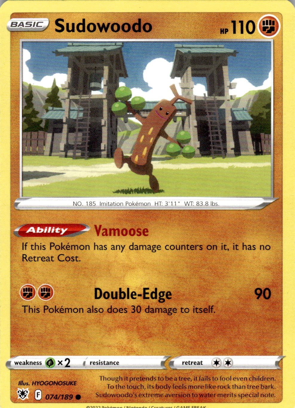Sudowoodo 074/189 Common Astral Radiance Pokemon Near Mint