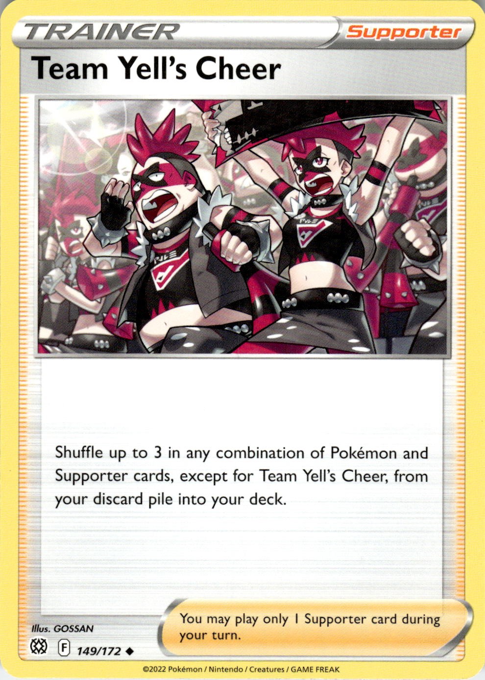 Team Yell's Cheer 149/172 Uncommon Brilliant Stars Pokemon Near Mint