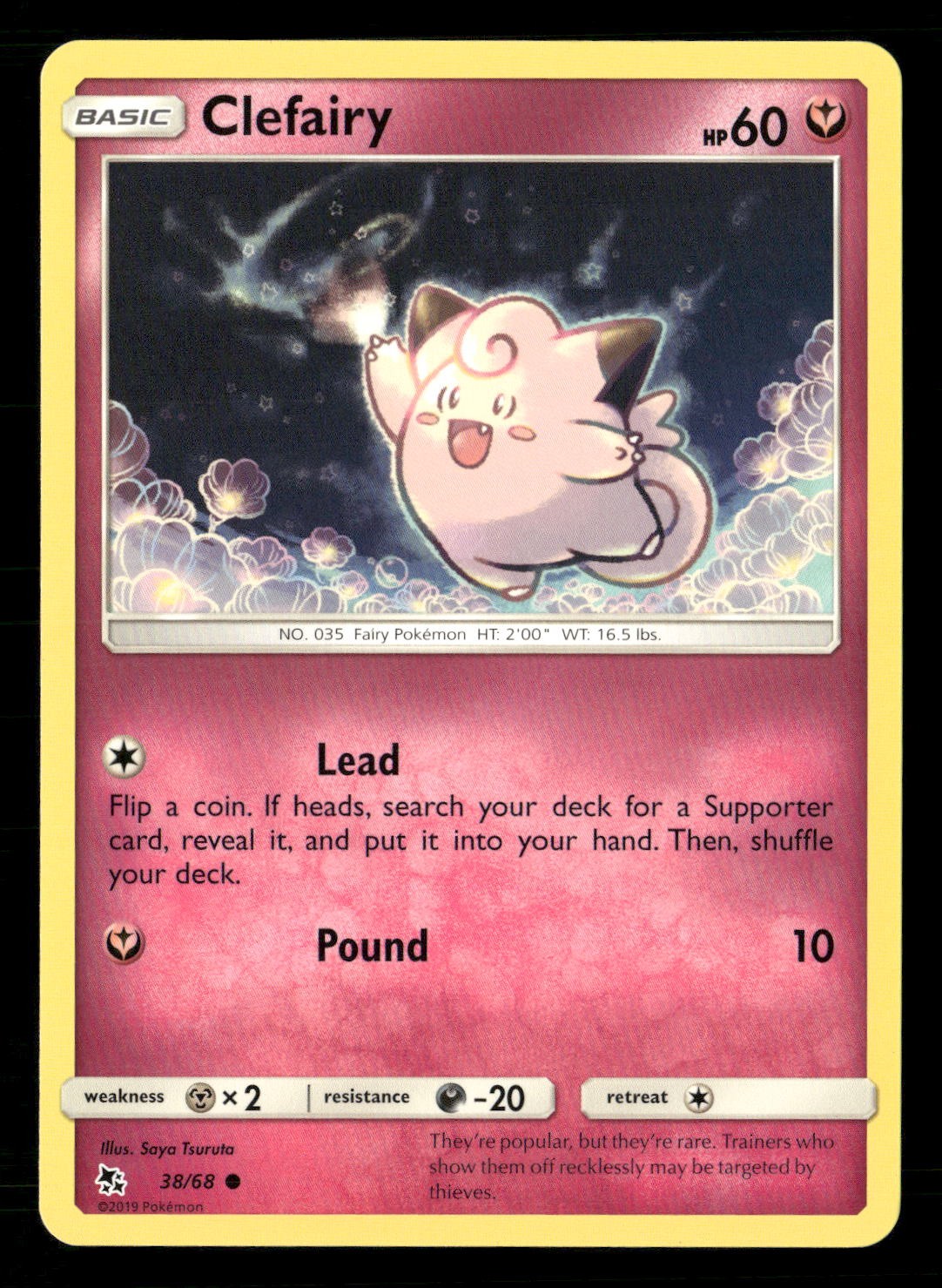 Clefairy (38) Common Hidden Fates 38/68 NM
