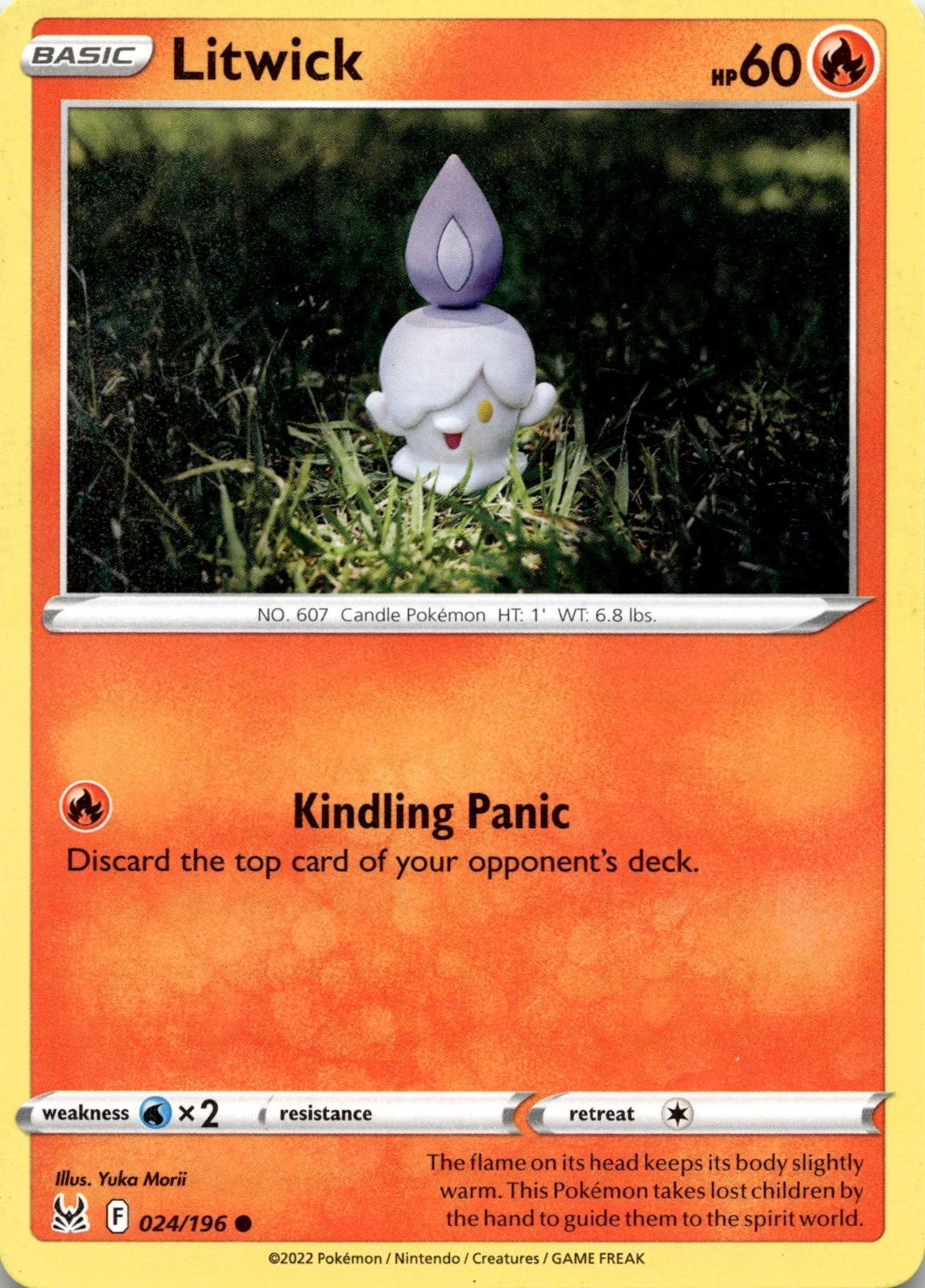 Litwick 024/196 Common Lost Origin Pokemon Near Mint