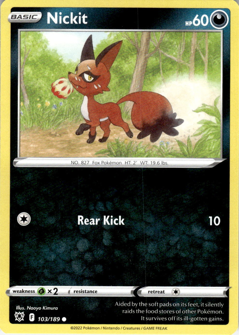 Nickit 103/189 Common Astral Radiance Pokemon Near Mint