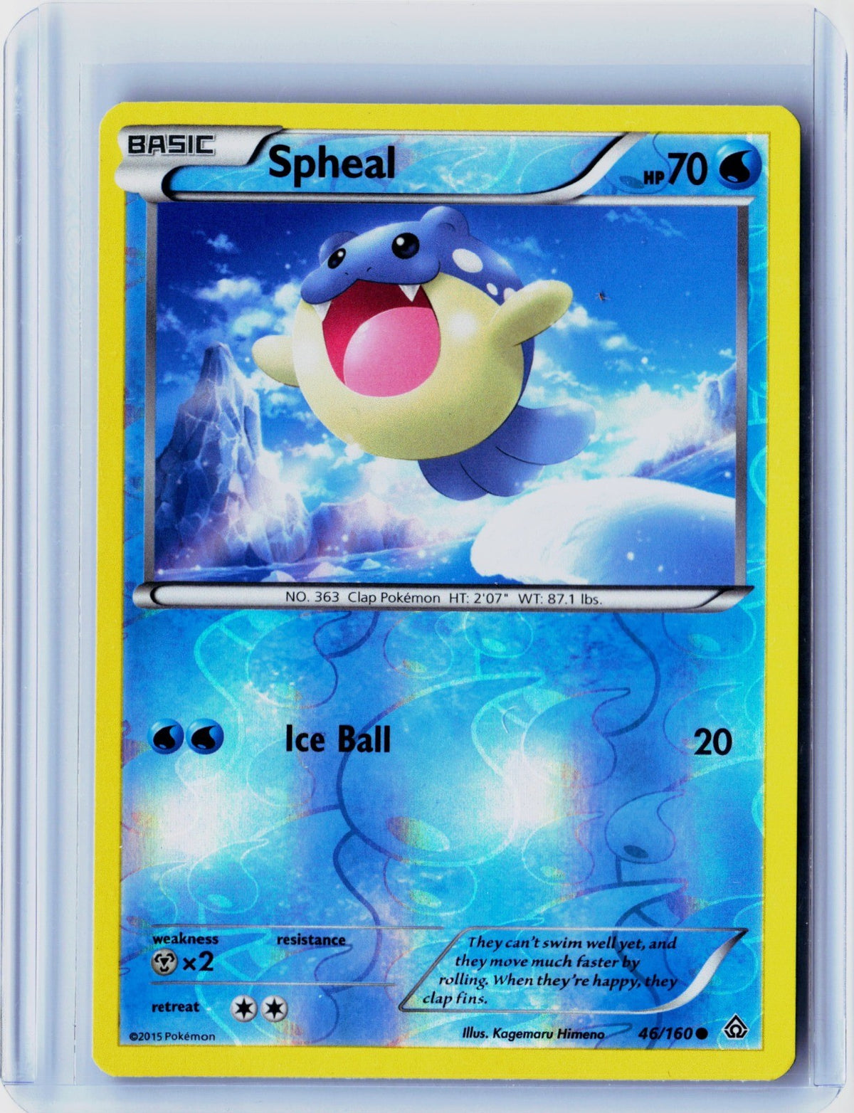 Spheal (46) Reverse Holo Common XY - Primal Clash 46/160 NM