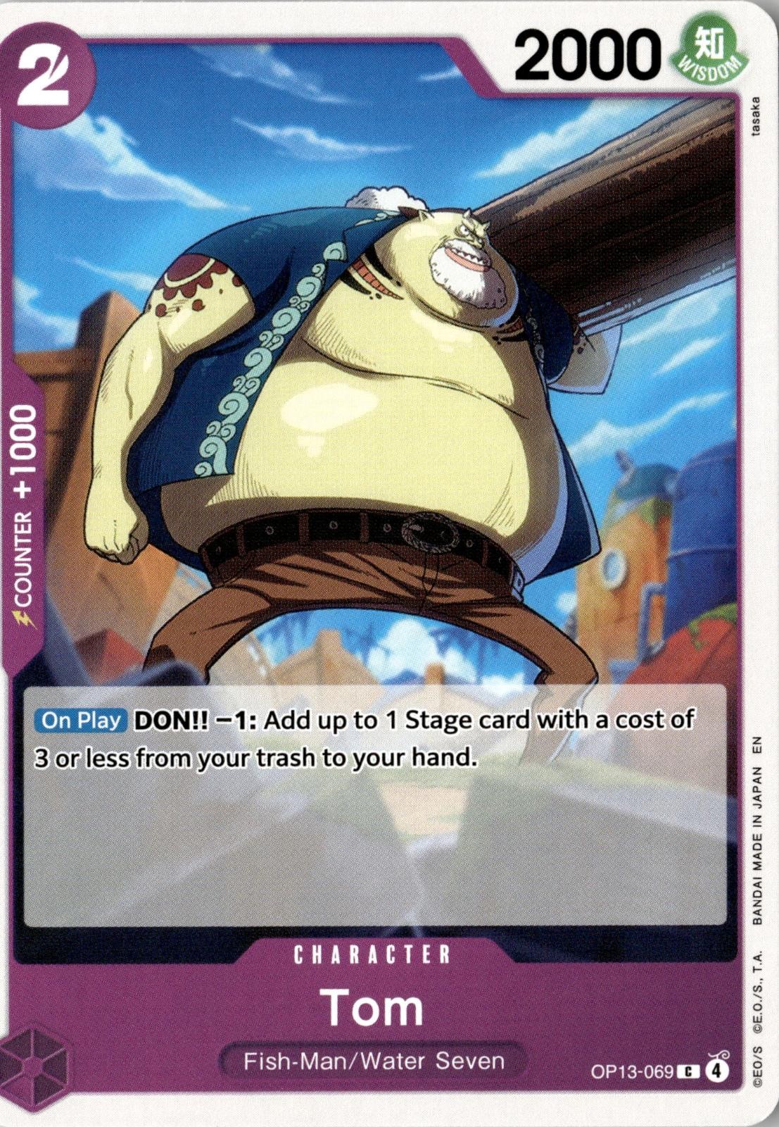 ONE PIECE TOM OP13-069 CARRYING ON HIS WILL: 3RD ANNIVERSARY TOURNAMENT CARDS NM