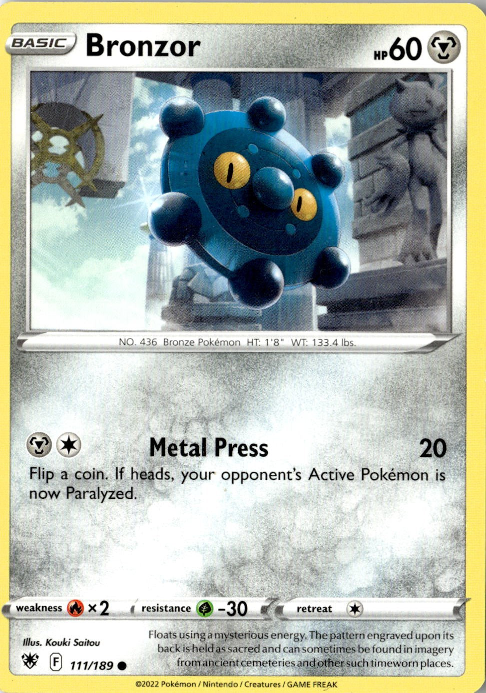 2022 POKEMON BRONZOR 111/189 COMMON ASTRAL RADIANCE NEAR MINT