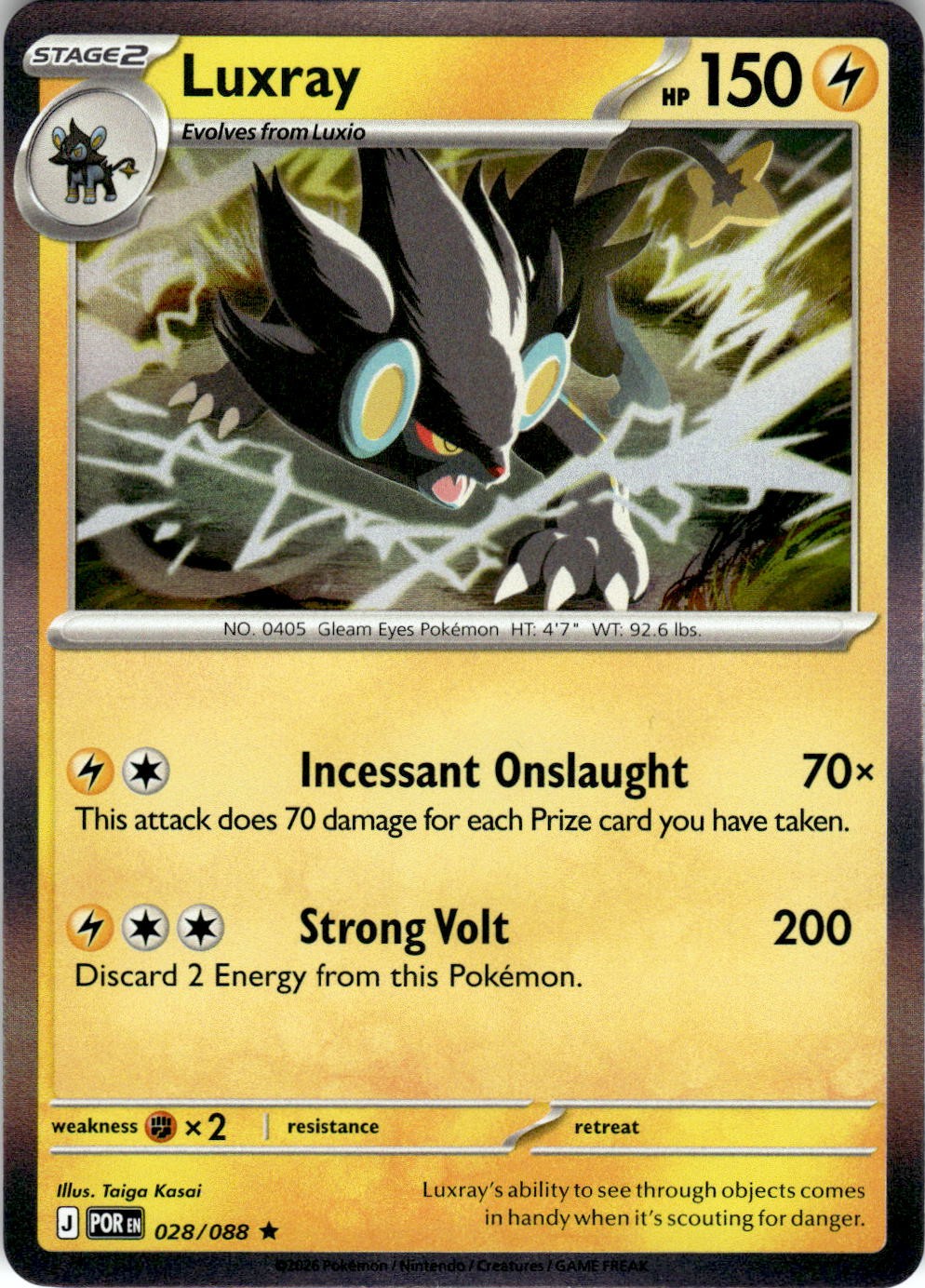 Luxray 028/088 Rare Perfect Order Pokemon Holo Near Mint