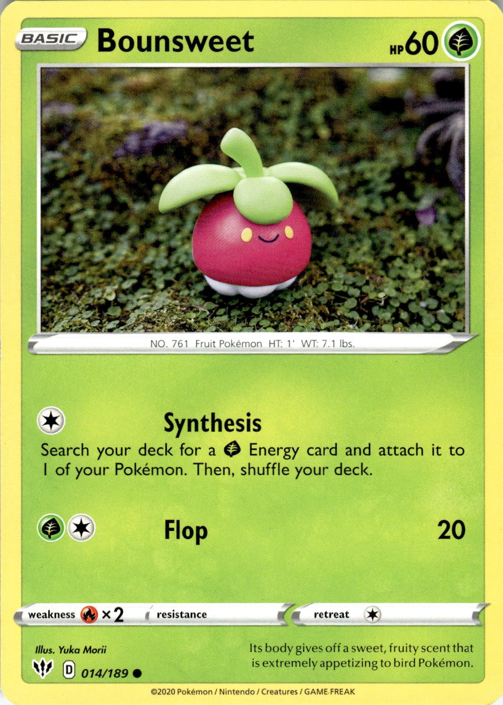 Bounsweet 014/189 Common Darkness Ablaze Pokemon Near Mint