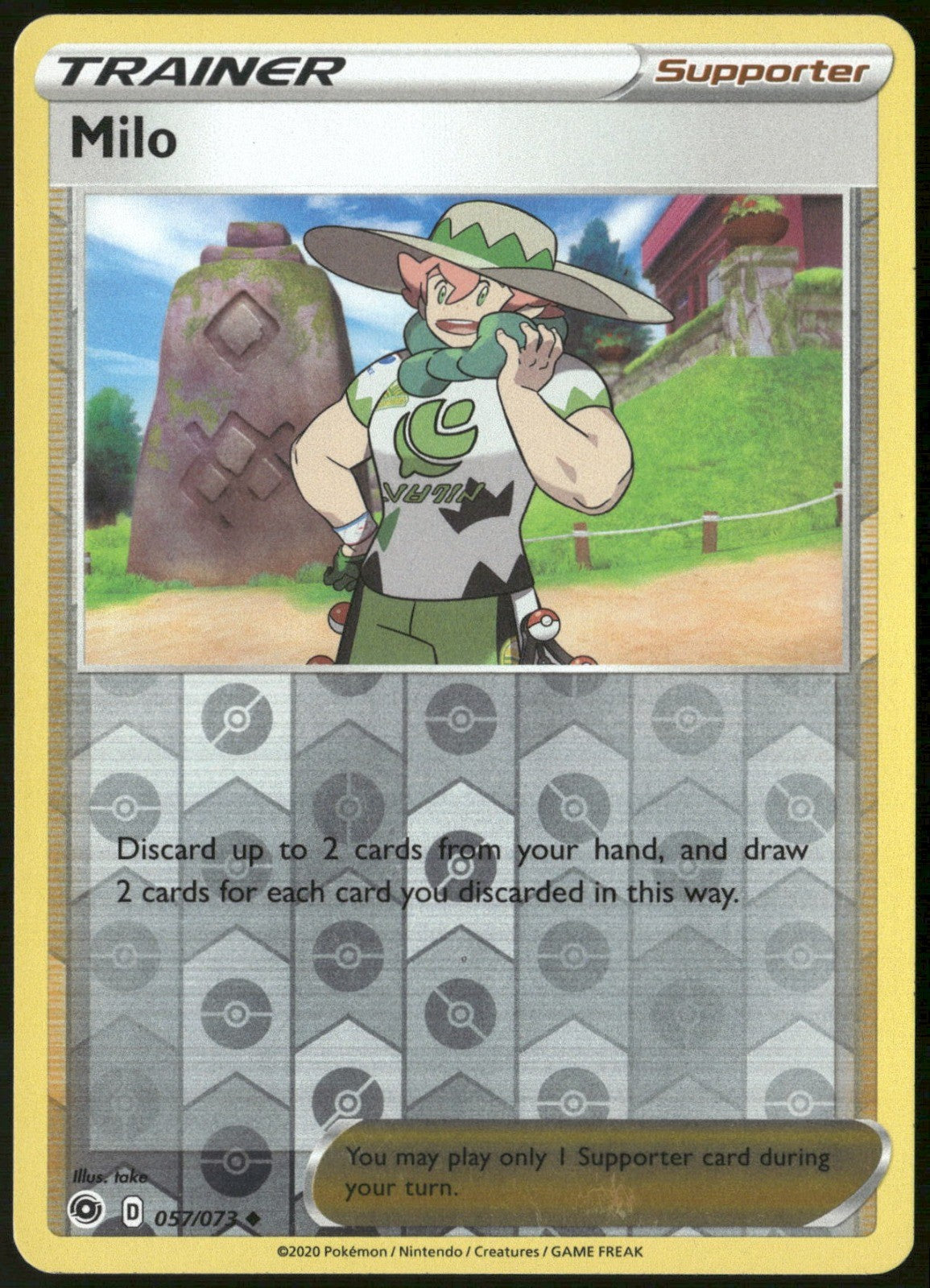 Milo Reverse Holo Uncommon Champion's Path 57/73 NM