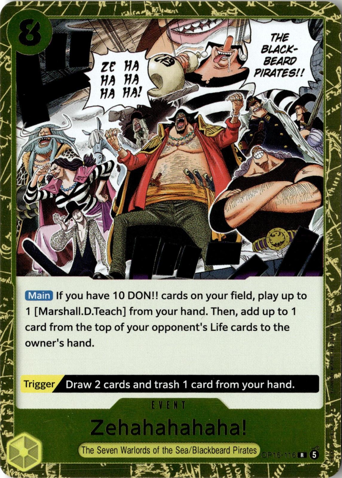 2026 ONE PIECE ZEHAHAHAHAHA! OP16-116 RARE THE TIME OF BATTLE FOIL NEAR MINT