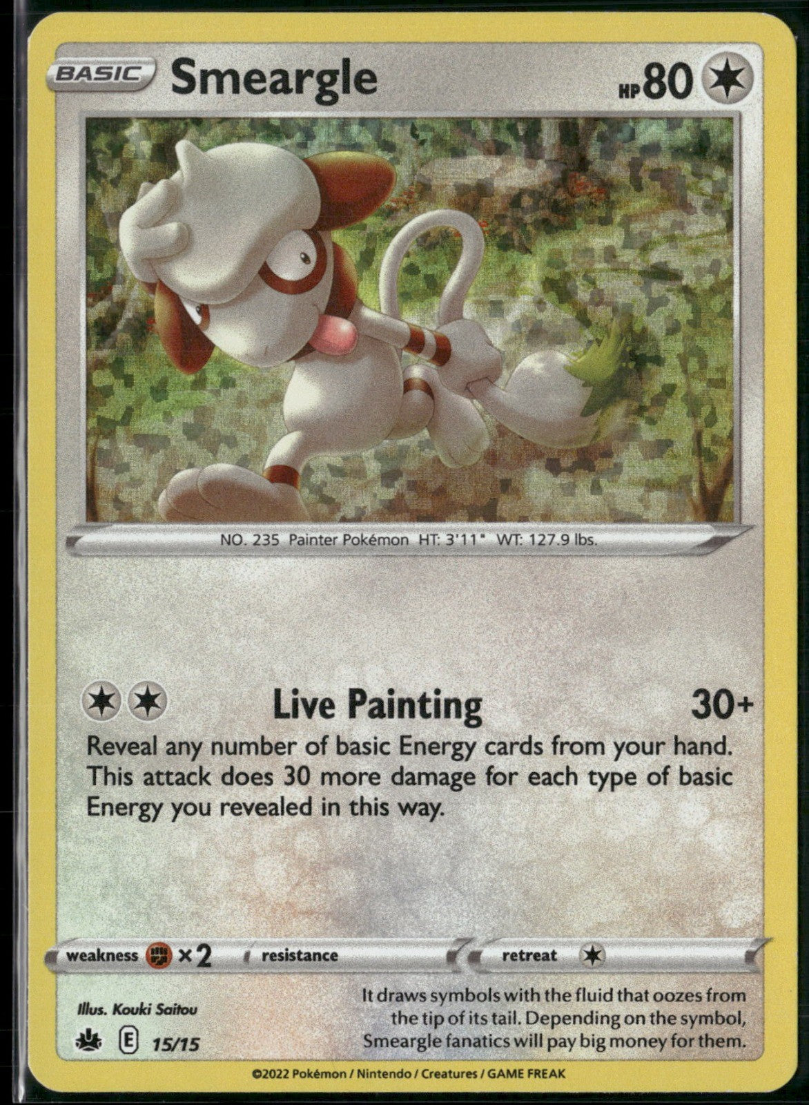 Smeargle Holo Promo McDonald's Promos 2022 015/015 NM