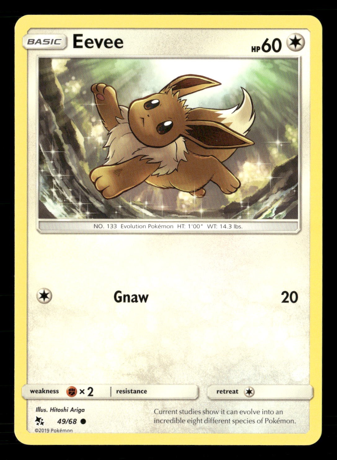 Eevee (49) Common Hidden Fates 49/68 NM