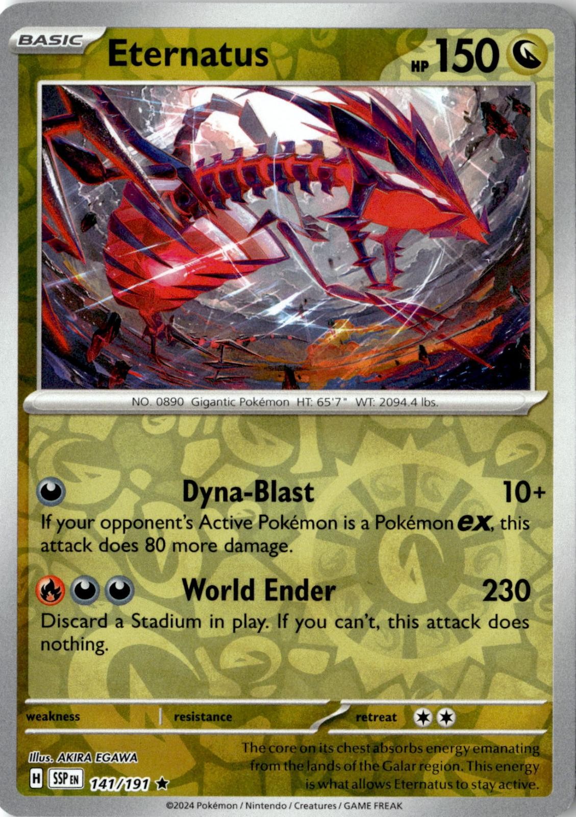 2024 POKEMON ETERNATUS 141/191 RARE SURGING SPARKS REVERSE HOLO NEAR MINT