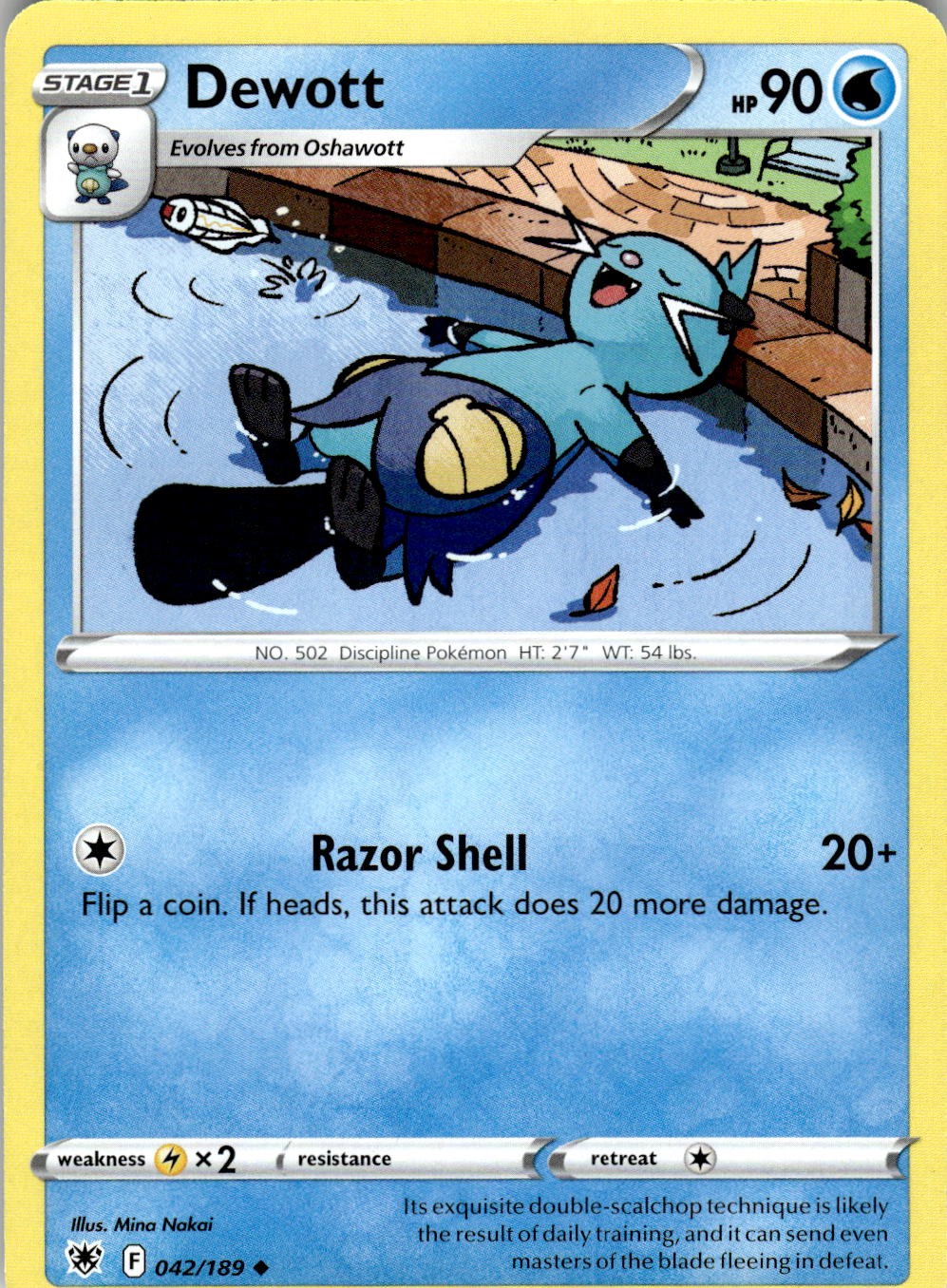Dewott 042/189 Uncommon Astral Radiance Pokemon Near Mint