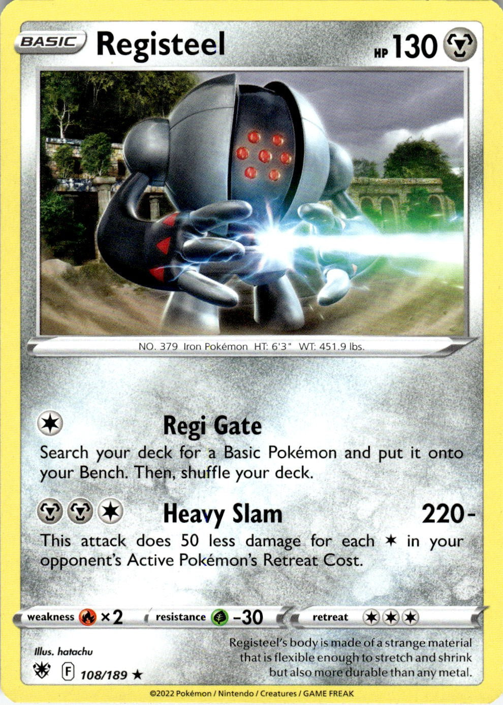 Registeel 108/189 Rare Astral Radiance Pokemon Near Mint