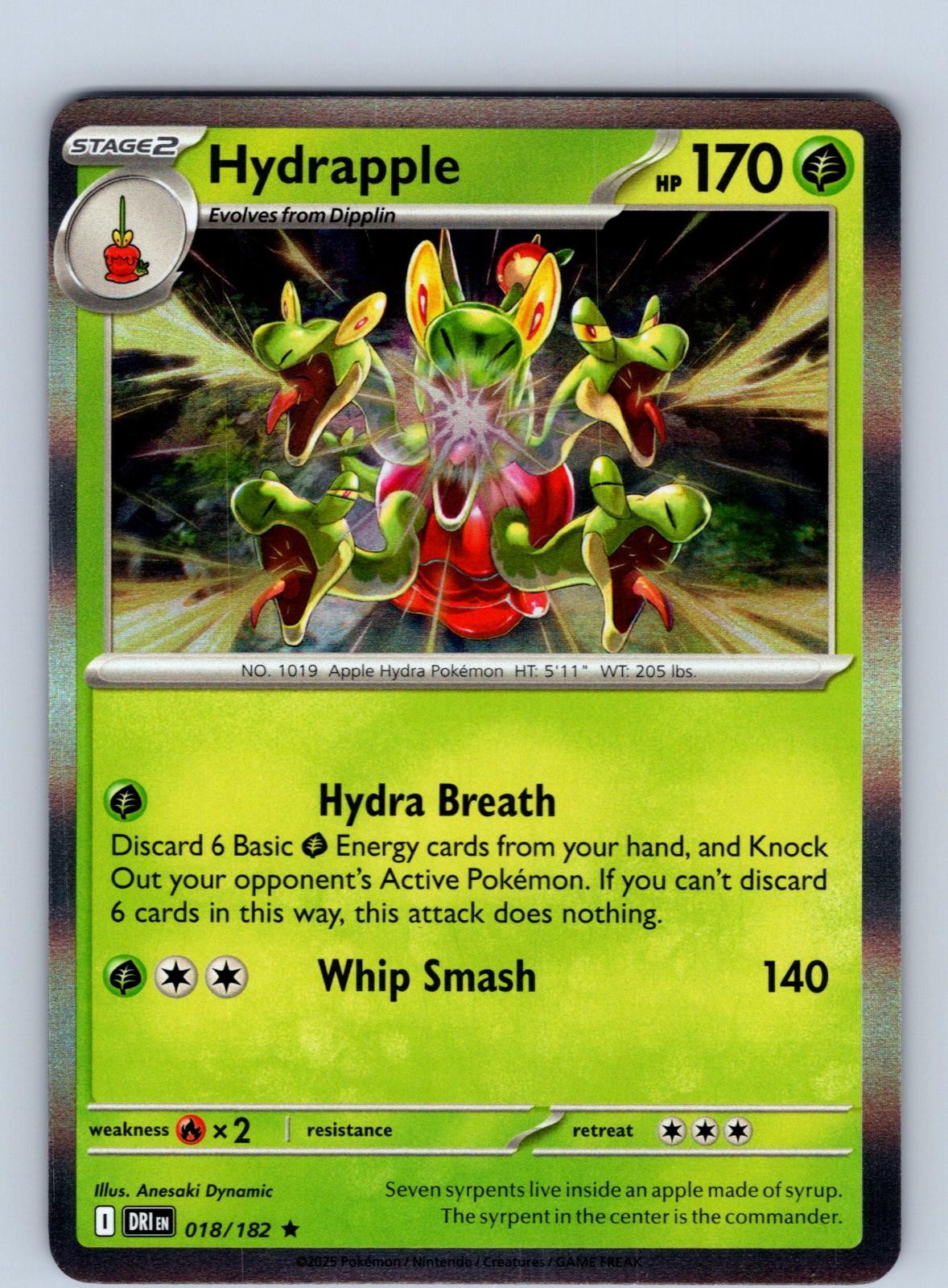 Hydrapple 018/182 Rare Destined Rivals Pokemon Holo Near Mint