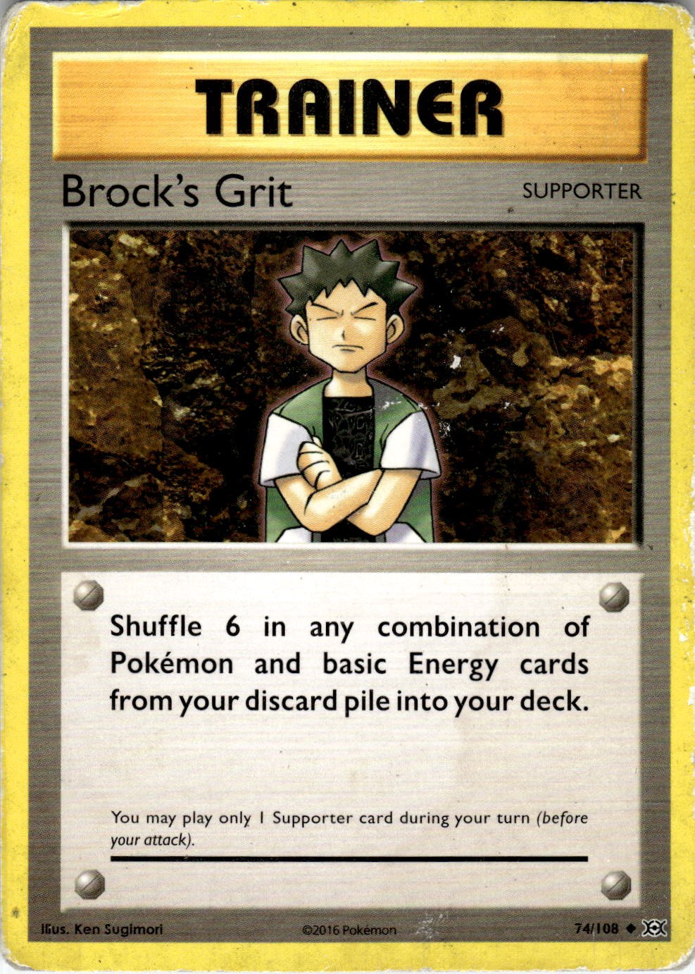 Brock's Grit 74/108 Uncommon Evolutions Pokemon Near Mint