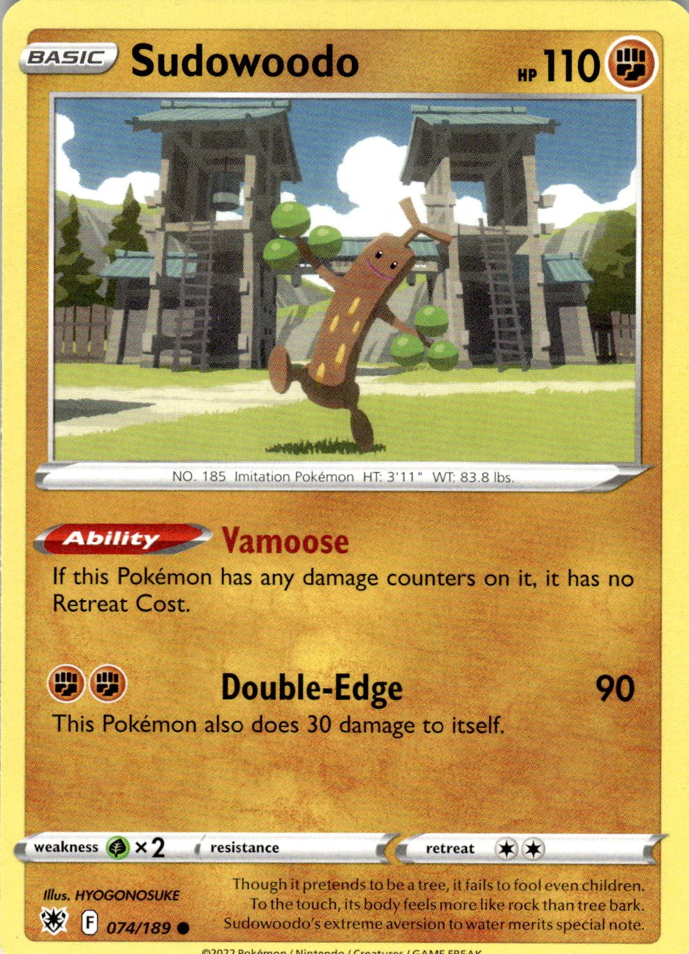 Sudowoodo 074/189 Common Astral Radiance Pokemon Near Mint