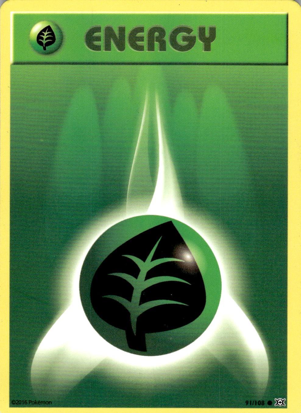 Grass Energy 91/108 Common Evolutions Pokemon Near Mint