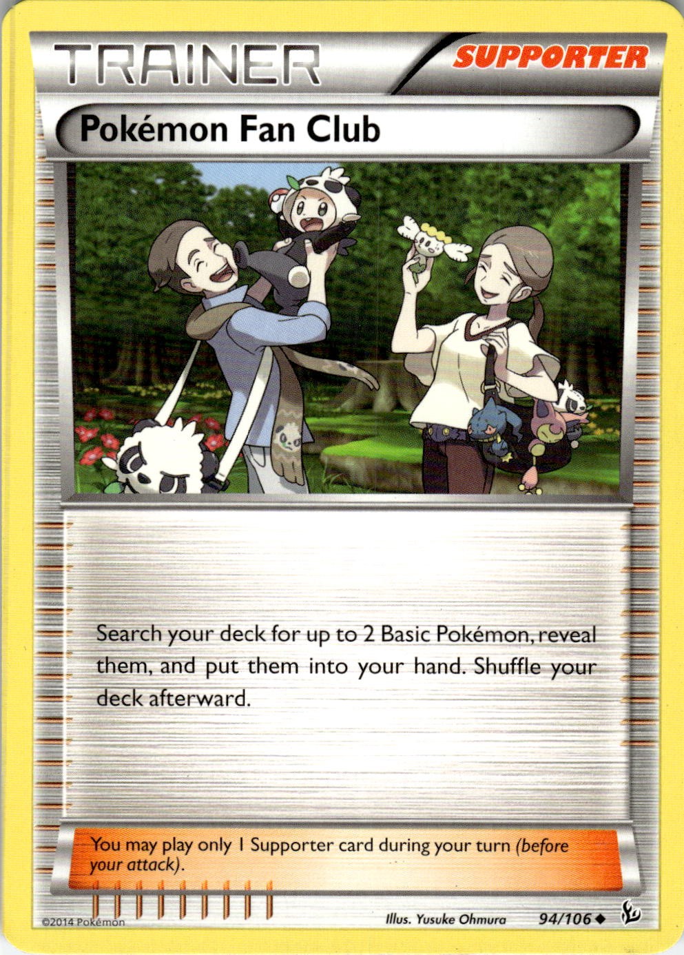 Pokemon Fan Club 94/106 Uncommon Flashfire Pokemon Near Mint