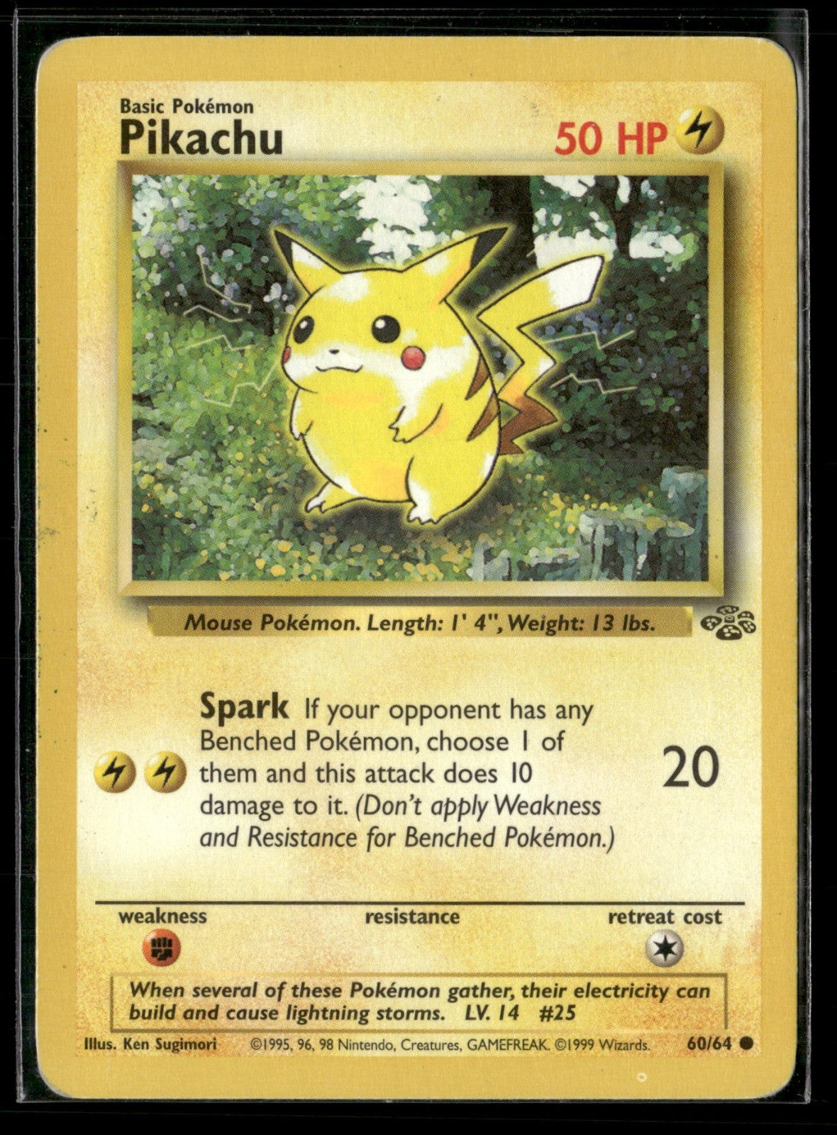 Pikachu Unlimited Common Jungle 60/64 NM