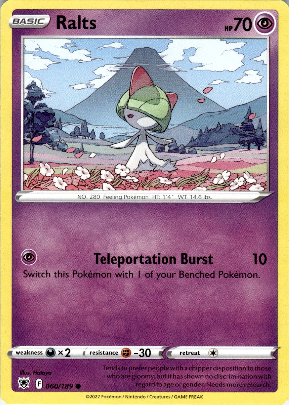 Ralts 060/189 Common Astral Radiance Pokemon Near Mint