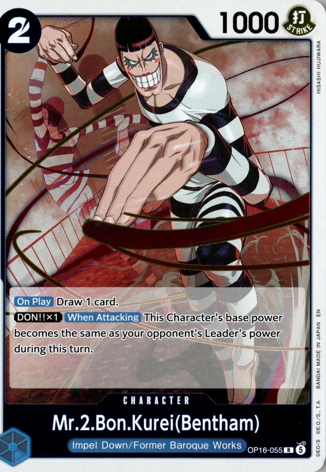 ONE PIECE MR.2.BON.KUREI(BENTHAM) (055) OP16-055 RARE THE TIME OF BATTLE FOIL NM