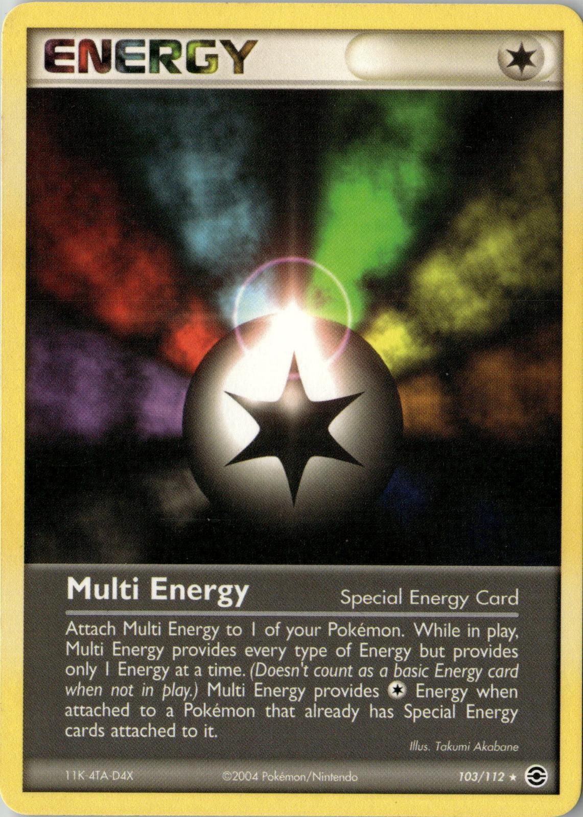 2004 POKEMON MULTI ENERGY 103/112 RARE FIRERED & LEAFGREEN NEAR MINT