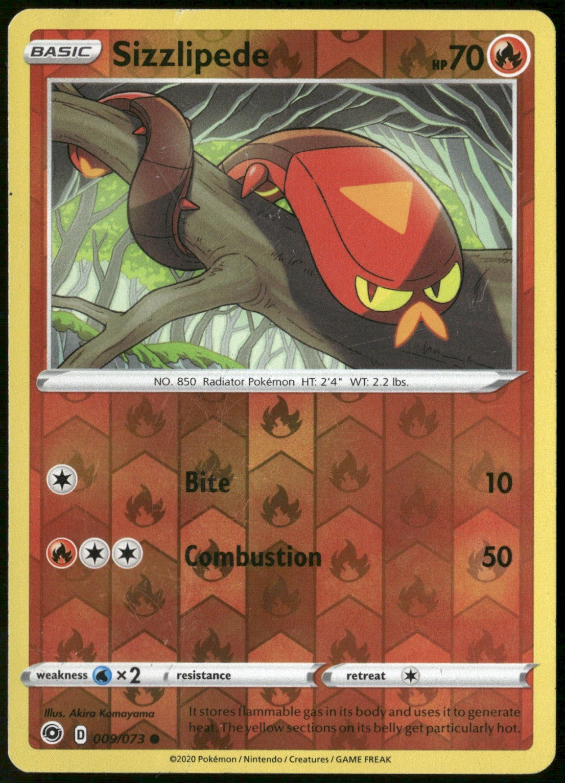Sizzlipede Reverse Holo Common Champion's Path 09/73 NM