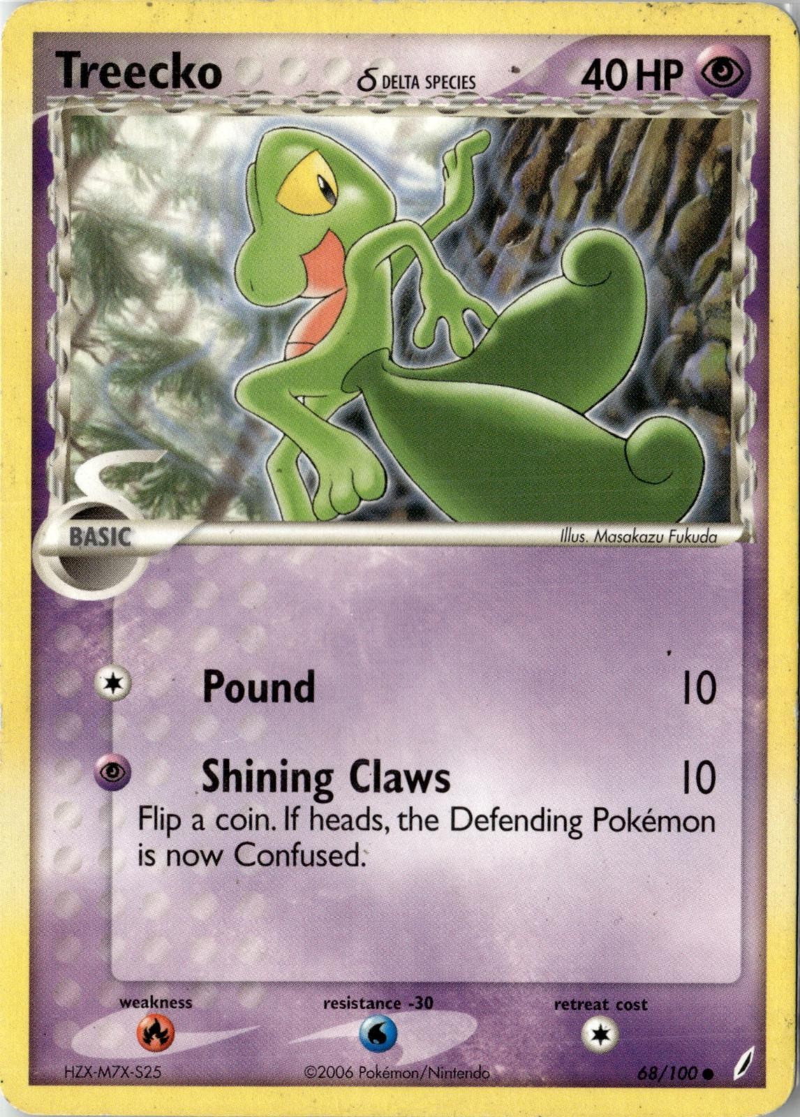 2006 POKEMON TREECKO Δ 68/100 COMMON CRYSTAL GUARDIANS LIGHTLY PLAYED