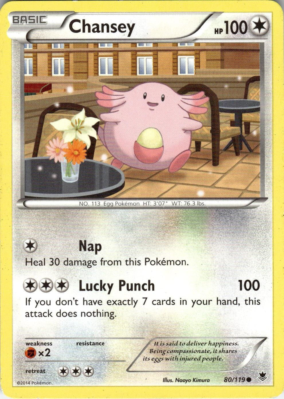 Chansey 80/119 Common Phantom Forces Pokemon Lightly Played