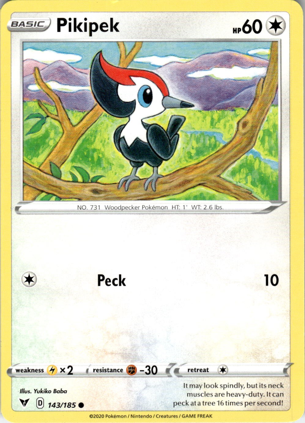 2020 POKEMON PIKIPEK 143/185 COMMON VIVID VOLTAGE NEAR MINT