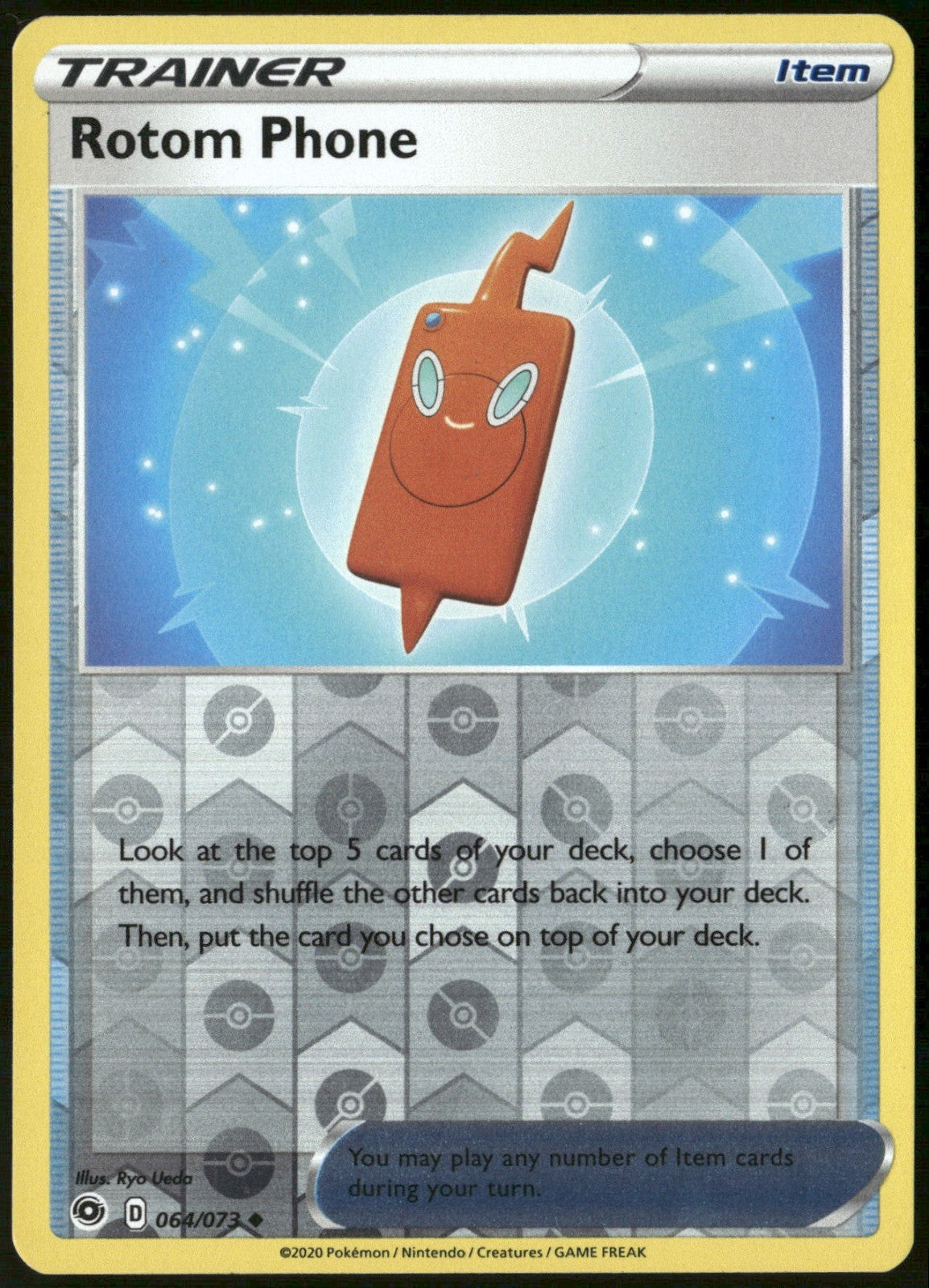 Rotom Phone Reverse Holo Uncommon Champion's Path 64/73 NM