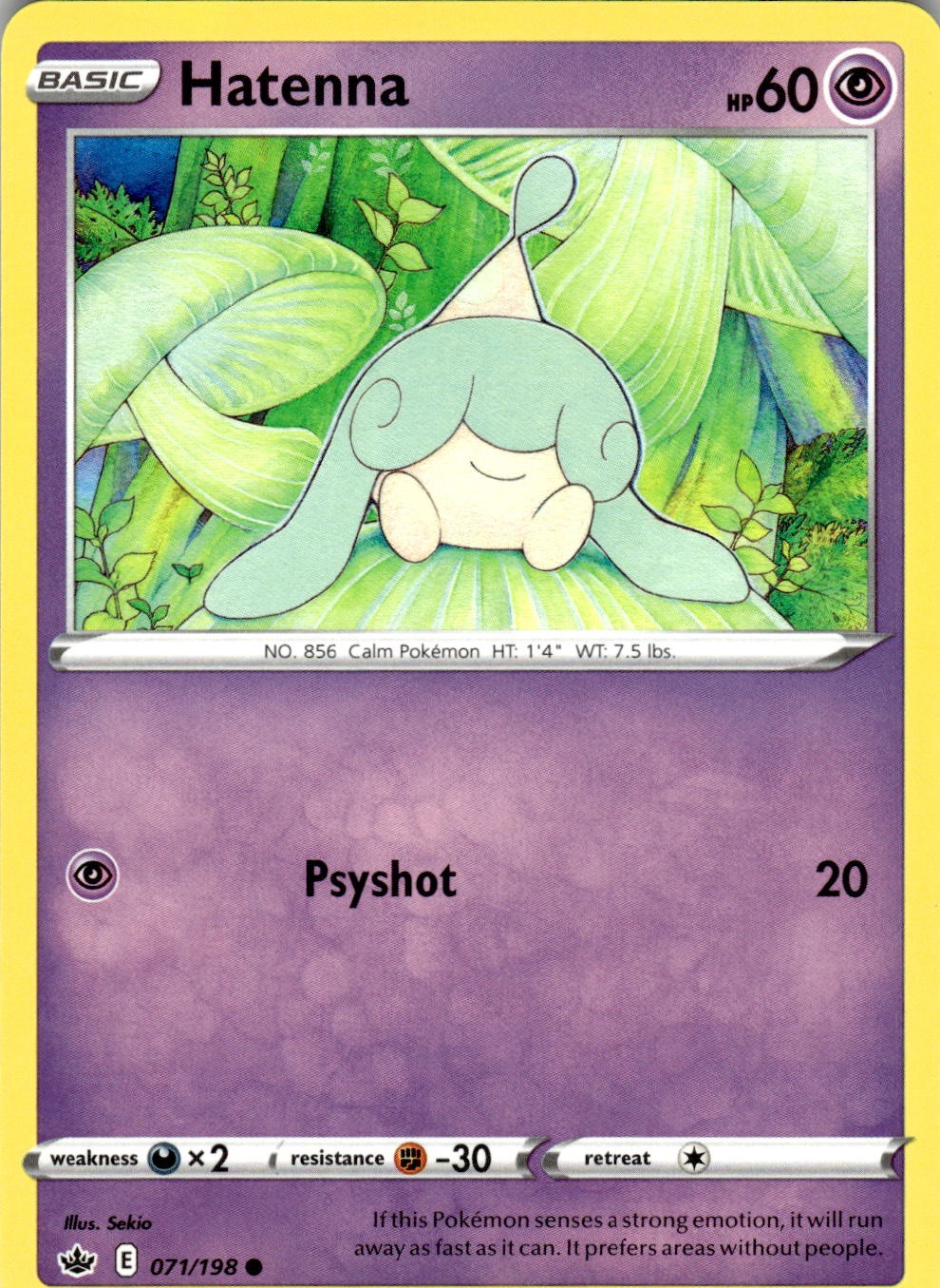 Hatenna 071/198 Common Chilling Reign Pokemon Near Mint