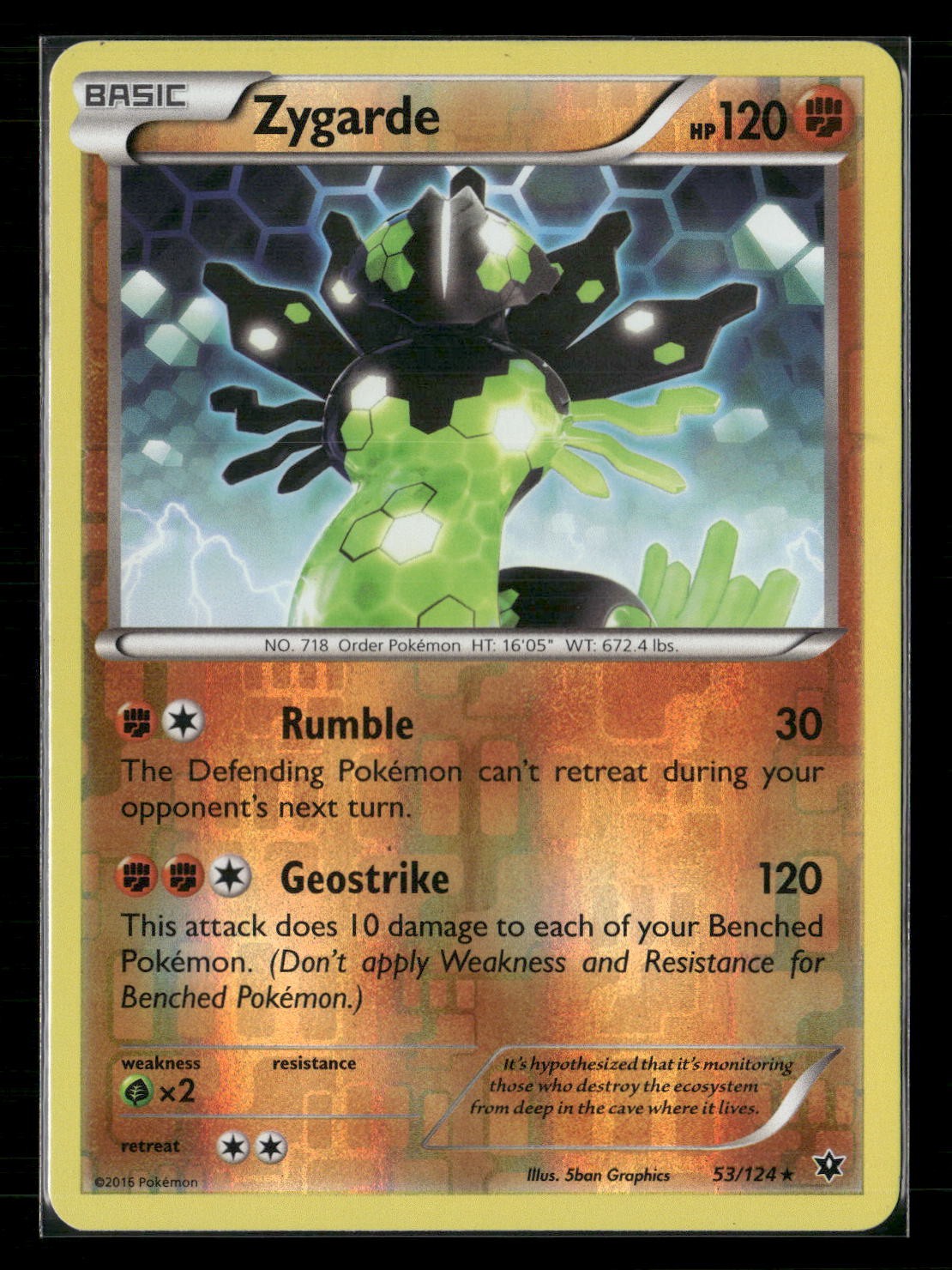 Zygarde (53) Reverse Holo Rare XY - Fates Collide 53/124 NM