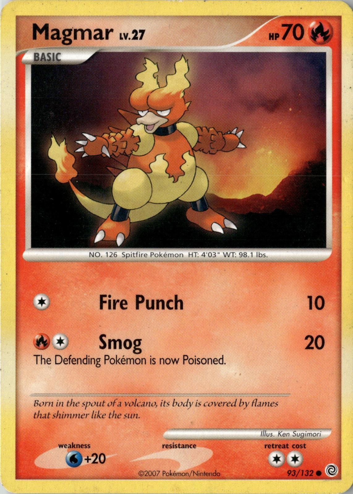 2007 POKEMON MAGMAR 93/132 COMMON SECRET WONDERS NEAR MINT