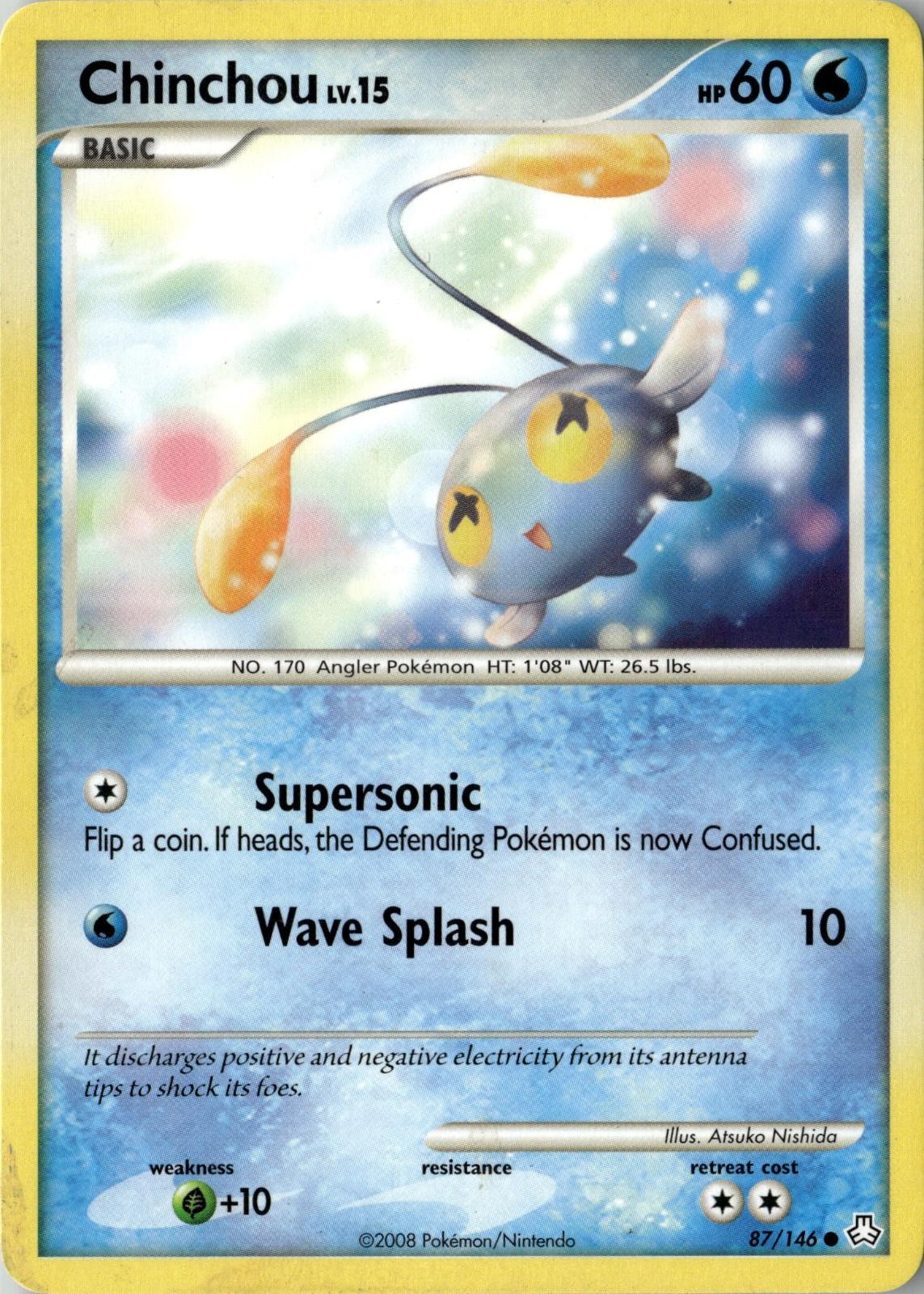 2008 POKEMON CHINCHOU 87/146 COMMON LEGENDS AWAKENED NEAR MINT