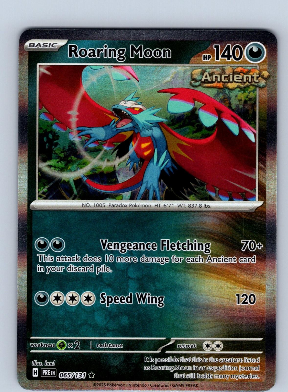 Roaring Moon 109/162 Rare Prize Pack Series Cards Pokemon Near Mint
