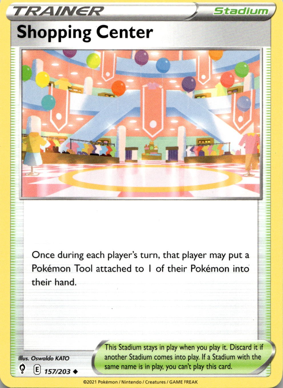 Shopping Center 157/203 Uncommon Evolving Skies Pokemon Lightly Played