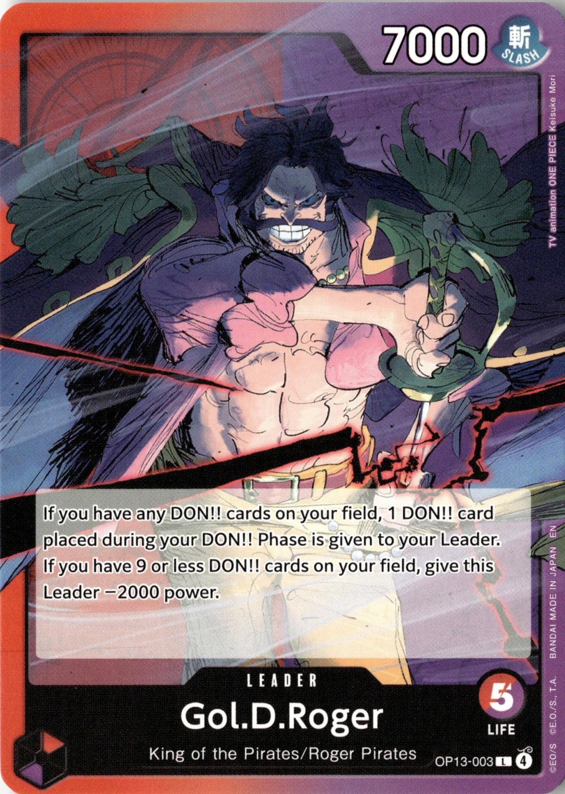2025 ONE PIECE GOL.D.ROGER (003) OP13-003 LEADER CARRYING ON HIS WILL NEAR MINT