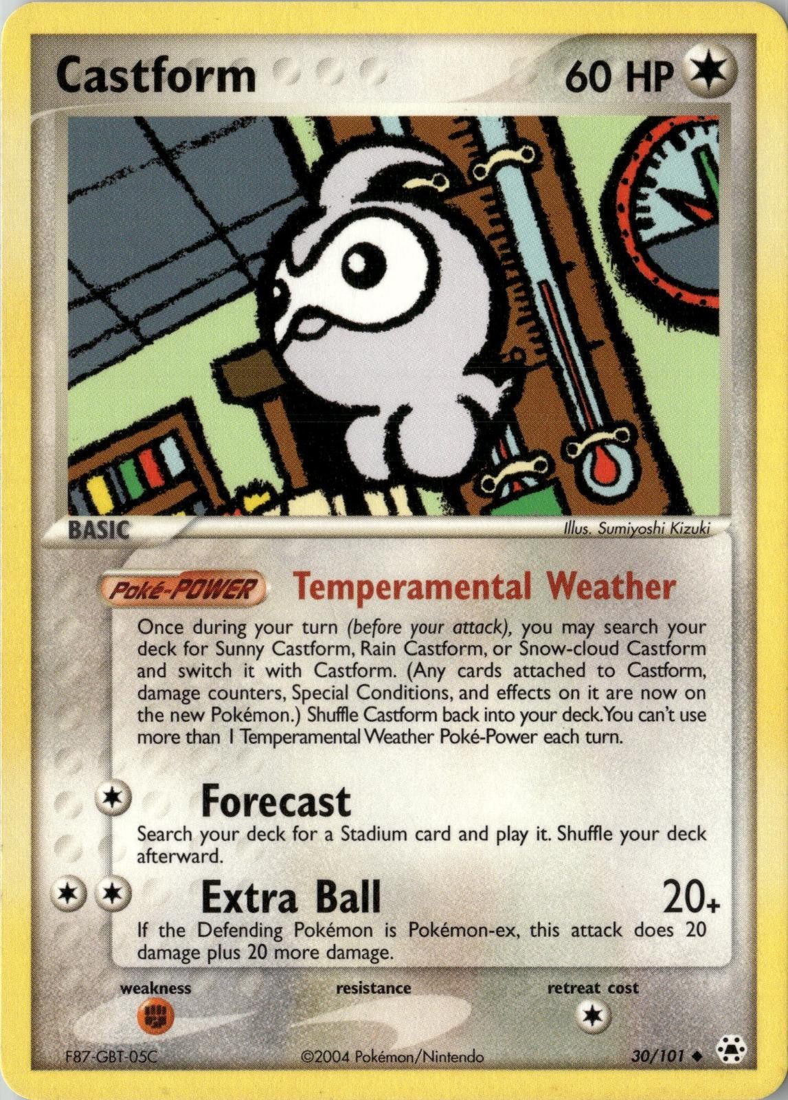 2004 POKEMON CASTFORM 30/101 UNCOMMON HIDDEN LEGENDS NEAR MINT